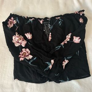 Black Off The Shoulder Long Sleeve